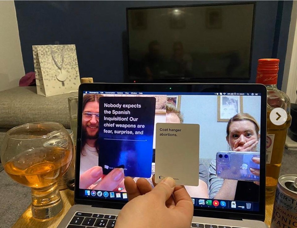 Playing cards against humanity online